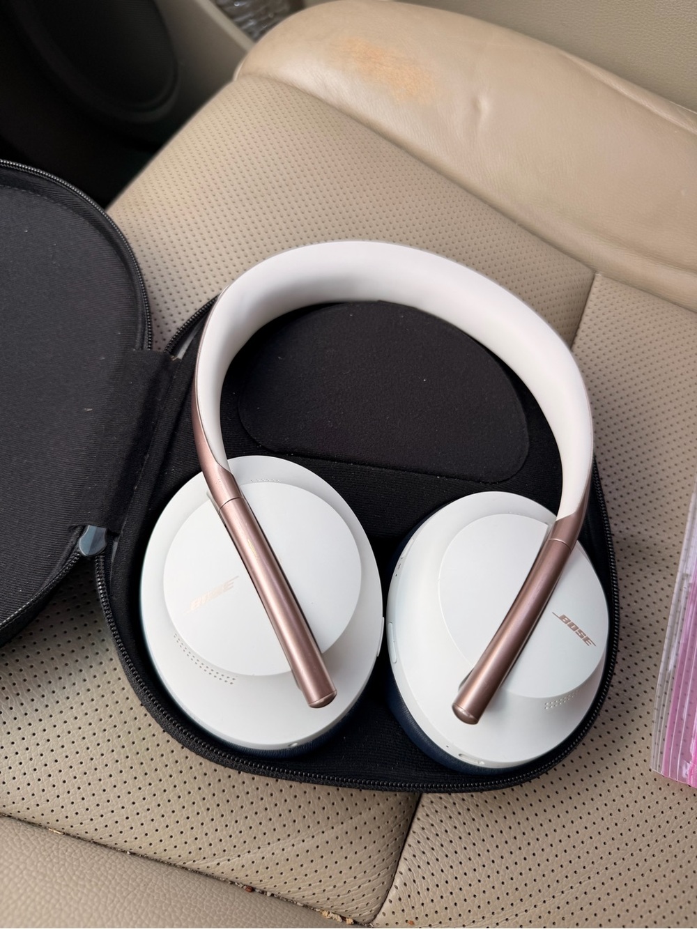 Bose Over-Ear Headphones in White with Rose Gold Accents